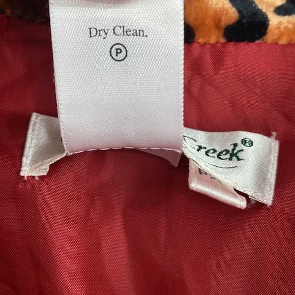 Coldwater Creek Vest Jacket Womens Size PXL Velvet Red Orange Patchwork Silk - Picture 9 of 9